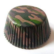 Black camouflage Stripe Paper Cake Cup Liners Baking Cup Muffin