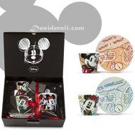 Set with 2 espresso cups with sugar bowl Mickey and Minnie