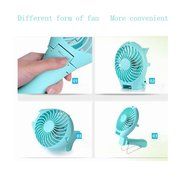Jhua Portable Mini Hand-held Cooling Fan Battery USB Rechargeable Desktop Fan Folding with Detachable 18650 Battery... N7