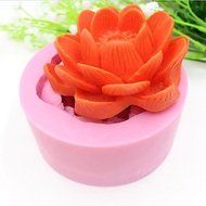 Y&amp;XL&amp;H Lotus Flower Shaped Chinese Style Fondant Cake Silicone Mold