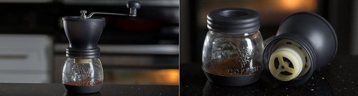 Coffee Burr Grinder- The Original EvenGrind Manual Ceramic Burr Grinder with Patented Stability Cage- Even Coffee...