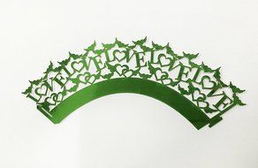 HUAL Cupcake Wrappers 50 Filigree Artistic Bake Cake Mirror Paper Cups LOVE Lace Laser Cut Liner Baking Cup Muffin... N5
