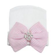 Cute Newborn Baby Infant Girl Toddler Comfy Bowknot Diomand Cap Warm Beanie Hat N2