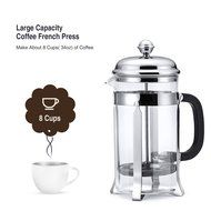 Cymas French Press Coffee Maker, 34oz 8 Cups Coffee Tea Press Pot with Stainless Steel N3