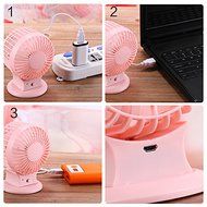 Hot Rechargeable Table Desk USB Fan With Lithium Battery Silent Mini Fan For Home Office Electric Computer Fans... N7