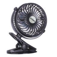 BLUBOON Rechargeable Battery Clip on Fan, Quietness, Adjustable (Black) N16