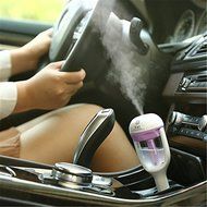 SALICO 180 Degree Rotation DC 12V Auto Mini Car Humidifier Car Charger Port Steam Mini Ultrasonic Humidifier Aroma... N7