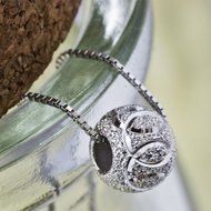 New Silver Plated Good Luck Wish Beads Pendant Chain Necklace Women Jewelry Gift N6