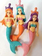 Mermaid Figurine Cake Toppers - 3 pcs