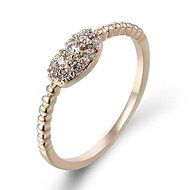 Elegant 14K Gold Filled Crystal Rings Wedding Bands Engagement Size 7 N2