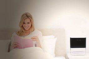 Ivation Bedside Lamp with Alarm Clock and USB Charger Port