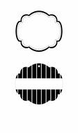 Party Partners Design 12 Count Customizable Tag Set, Black
