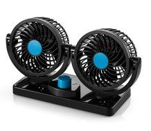 AboveTEK 12V DC Electric Car Fan - Rotatable 2 Speed Dual Blade with 9FT Cord - Quiet Strong Dashboard Cooling... N3