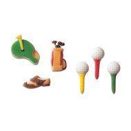 Item#37871 - Golf Molded Sugar Cake/Cupcake Decorations - 12 ct