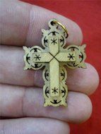 Small Unique Hand Made Olive Wood Crucifix Cross From Jerusalem Holy Land N2