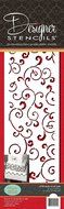 Designer Stencils C358 Leafy Scroll Cake Stencil, Beige/Semi-Transparent