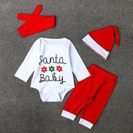 Xmas Clothes Outfits Set ,BeautyVan Kid Newborn Baby Romper Bodysuit+Pants Hat Hairband Xmas Clothes Outfits Set...