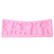 Vivian 3D DIY Baby Shower Clothes Silicone Fondant Mold Chocolate Decor Cake Baking Tools