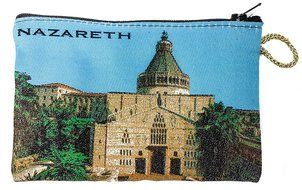 Nazareth Annunciation Church Rosary Icon Pouch Tapestry Prayer Keepsake Case N2