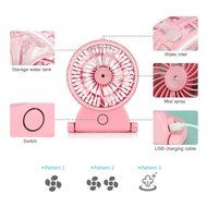 Table Humidifier Fans TIanNorth&reg; Portable Desktop Handheld Fans Rechargeable Cooling Misting Fan Personal Cooling... N6