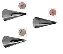 ATECO 4 PIECE CAKE DECORATING TIP SET RUFFLE TIPS 030 040 070 &amp; PLASTIC COUPLER