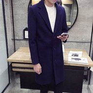 Spritech(TM) Men's New Fashion Comfort Winter Slim Fit Turndown Collar Woolen Jacket Single-Breasted Overcoat... N6