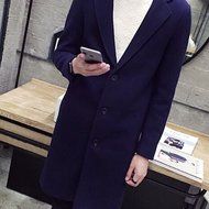 Spritech(TM) Men's New Fashion Comfort Winter Slim Fit Turndown Collar Woolen Jacket Single-Breasted Overcoat... N7