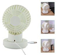 Welltop USB Mini Fan 2 Speed Modes Dual Blades Mini Desk Fan Oscillating Table Fan USB Fan Adjustable Small Personal... N8