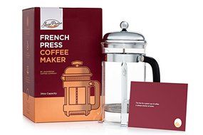 JavaPresse French Press Coffee Maker &ndash; Serves Cold Brew, Tea, &amp; More &ndash; Reinforced Glass Carafe 34 oz N3