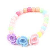 Kids Girls Lovely New Beads Flowers Necklace Bracelet 2 in 1 Jewelry Set Eyeful N4