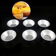 Sher 6pcs Aluminum Cupcake Cookie Pudding Egg Tart Mold Mould Makers Cake Die Baking Tools