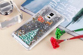 Galaxy Note 4 Case,Galaxy Note 4 Liquid Cover,PHEZEN Christmas Tree Santa Claus Design Cool Quicksand Moving Stars... N5