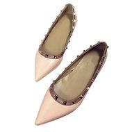 Yaheeda Fashion Flat Wild Rivet Shallow Mouth Women's shoes with pointed N23