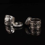 IBobo 4/6Pcs Fashion Women Silver Vintage Jewelry Punk Carve Flower Ring set N11