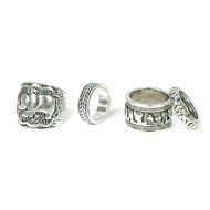 IBobo 4/6Pcs Fashion Women Silver Vintage Jewelry Punk Carve Flower Ring set N12