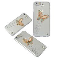 Spritech(TM) Bling Clear Phone Case For Iphone 7 Plus 5.5inch,3D Handmade Crystal White Flower Gold Butterfly... N4