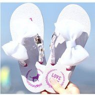 KAKA(TM) Women's Fashion Rhinestone Glitter Studded Crystal Thong Flower Sandals Flip Flops Flat Shoes Sandals...