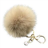 AutumnFall&reg; Fluffy Faux Rabbit Fur Ball Charm Car Keychain Handbag Key Ring (# 12) N15