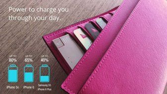 Lifecard - The World's Thinnest Powerbank - Credit Card Size - Carry in Wallet/Purse - Built in Cable - Micro...