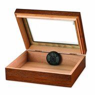 Traveler 20 HUM-TR20G-W Glass Top Humidifier, Light Walnut