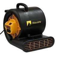 MOUNTO 2-Speed Air Mover Blower 1/3HP 2000+ CFM Flood Dryers with GFCI Dual Power outlet (Black) N2