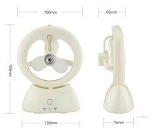 Welltop USB Handheld Humidifier Fans Rechargeable Misting fan Portable Mini fan Table Desktop Water Spray fan... N7
