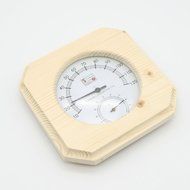 Single Sauna Wooden Hygrothermograph Thermometer Hygrometer Sauna Room Accessory N5