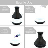 Aroma Essential Oil Diffuser, Simway 400ml Ultrasonic Cool Mist Aroma Humidifier with Waterless Auto Shut-off,... N7