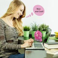 Eurus Home Portable18650 lithium-ion Rechargeable Fan with High Quality Mini USB Fan 4-inch Vanes 3 Speeds With... N22