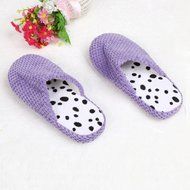 AutumnFall Women's Cozy Cotton Knitted Anti-slip House Slippers (38, Blue) N7