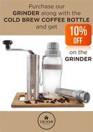 EZE Homegoods Cold Brew Iced Coffee Maker Travel Bottle (Grey) - 28 oz = 829 ML.