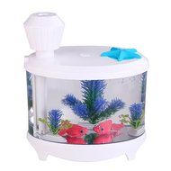 VANKER Portable Fish Tank USB LED Light Humidifier Air Purifier Atomizer Aroma Mist Maker(White) N5