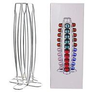 Spares2go 40 Pod Disc Holder Rack For Nespresso Coffee Machines 40 Capsule Dispenser Tower
