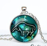 Taurus Necklace, Taurus Pendant Taurus jewelry Sign Pendant, Constellation Jewelry Art gift for men for women